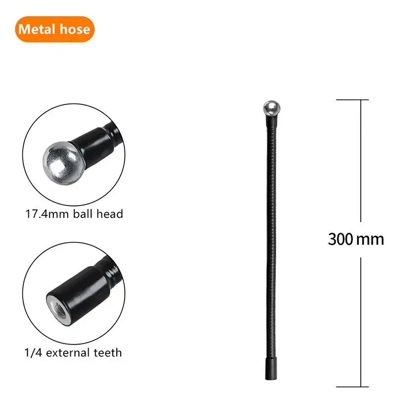 Flexible Metal Tube Rod Monopod Selfie Stick Stands With 1/4inch Screws Ball Head Extension Arm For Camera Phone Tripod