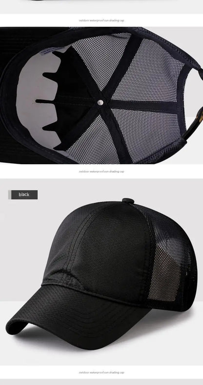 Oversize Big Head Man Plus Size Baseball Cap Spring Summer Thin Fabric Mesh Sun Hat Male Snapback M 55-59cm L 60-64cm
