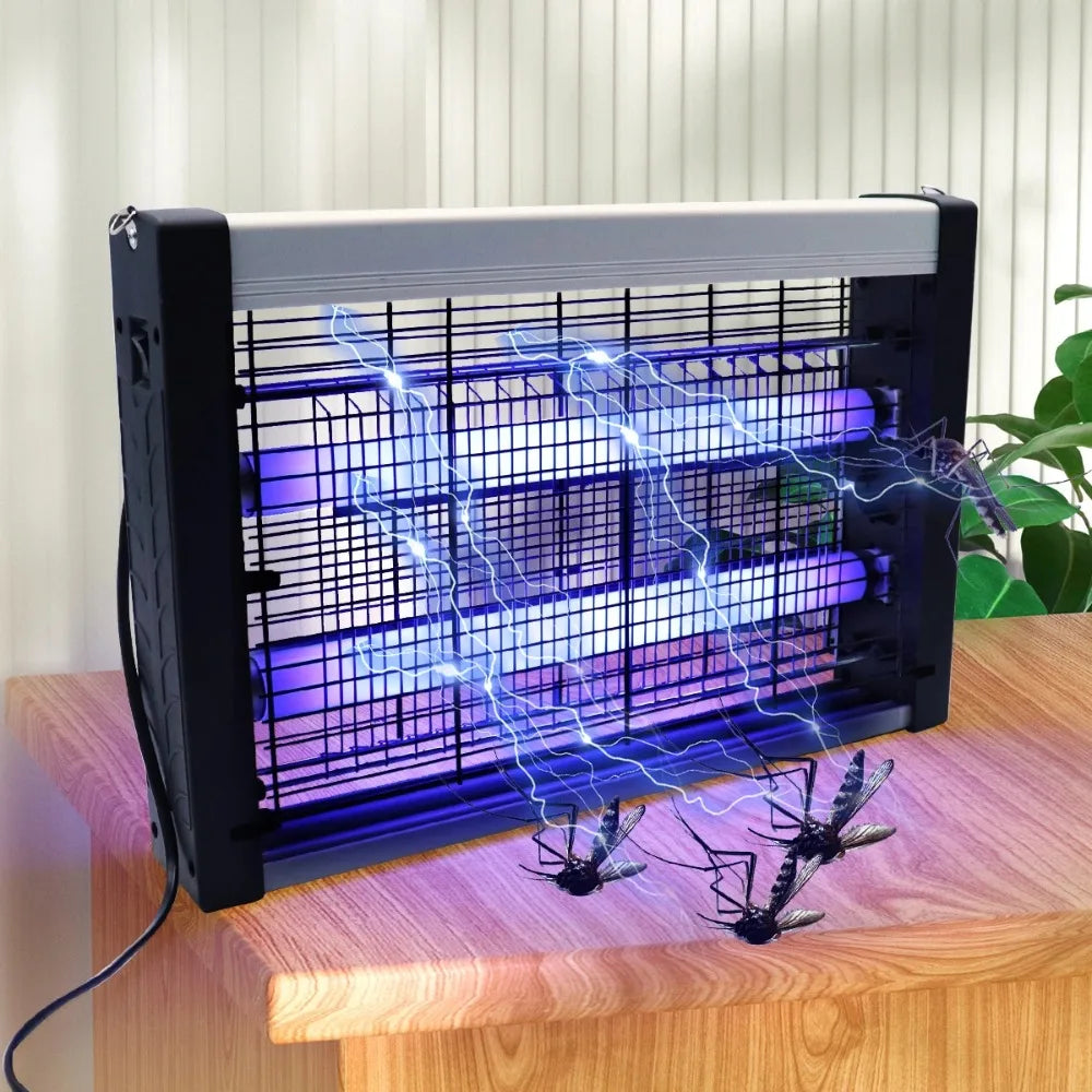 Wall-Mounted UV Mosquito Killer Lamp, Rechargeable Electric Shock Insect Killer for Indoor & Outdoor, Noiseless Pest Control
