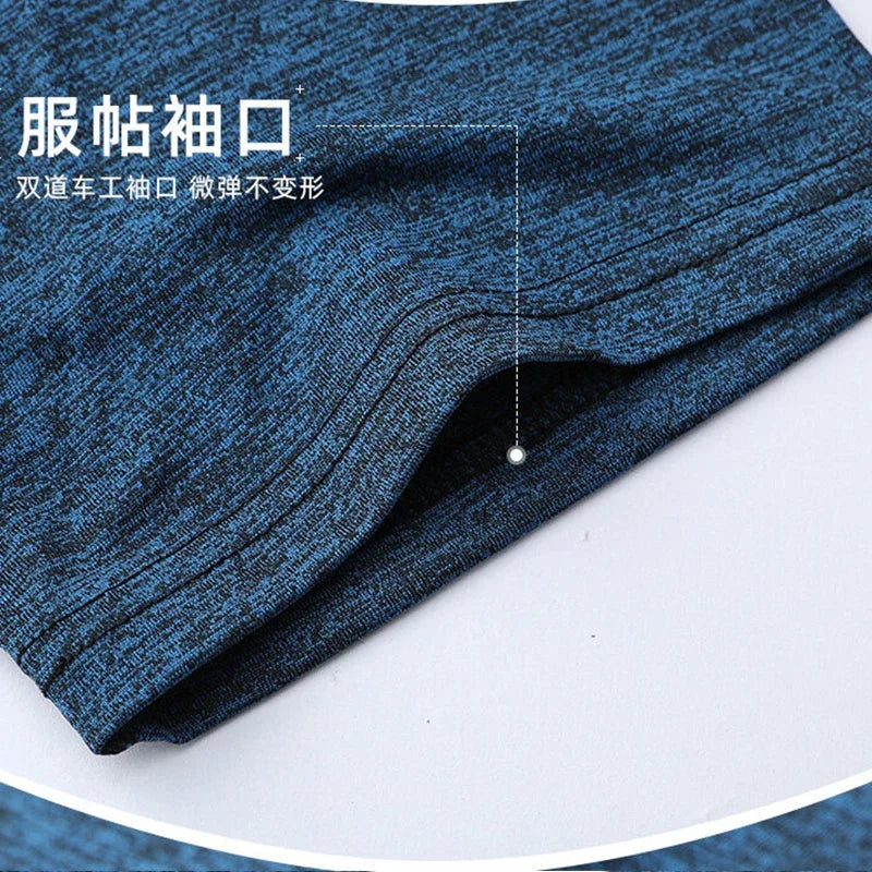 Breathable Camping Tee - Unisex Lightweight Outdoor Shirt With Striped Polyester Spandex