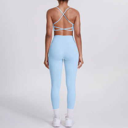 Women's Yoga Suit – Seamless Sports Bra & High Waist Leggings | Breathable Quick Dry Activewear
