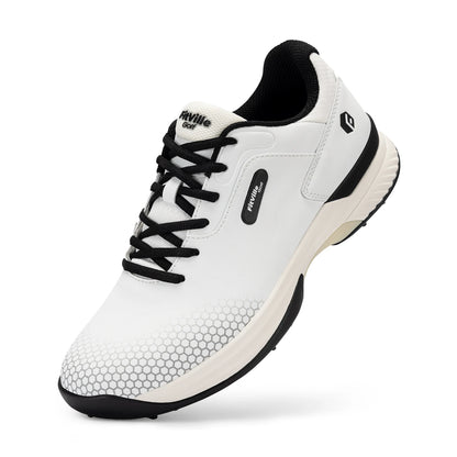 FitVille Wide Men's Golf Shoes Non-Slip Wear-Resistant Comfortable Pickleball Sports Shoes Suitable for Swollen Feet Relieve Toe