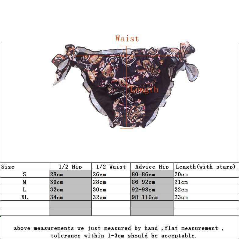 Wholesale Fold Sexy Bandage Brazilian Bikini Thong 2025 Ruffle Flower Swimwear Swimsuit Women Bottom Sexy Cheap Biquini Bottom