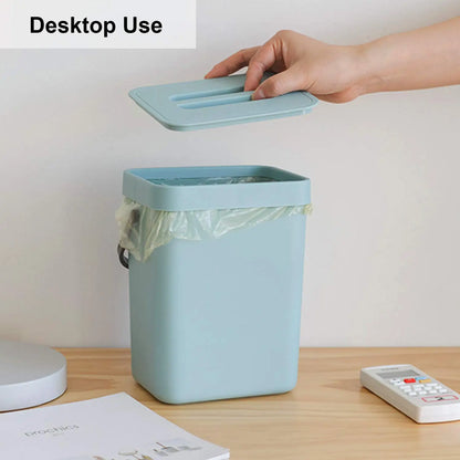 Hanging Small Trash Can with Lid - Under Sink Kitchen  Bathroom Waste Bin