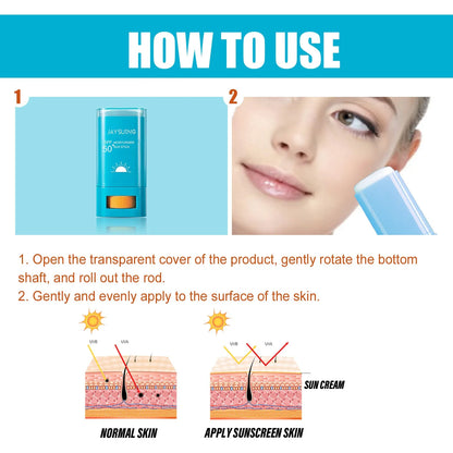 Sunscreen Cream Stick SPF 50+ UV Protective Anti Oxidant Sun Block Isolation Cream Lightweight Korea All Skin Type Cosmetics