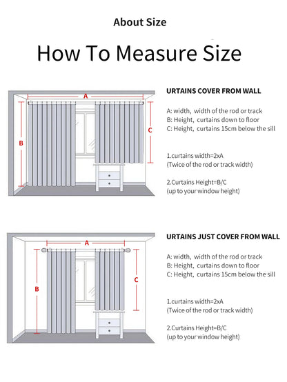 Insulating Blackout Curtains – Thermal Double Layer Windproof Panel for Winter Frost Protection
