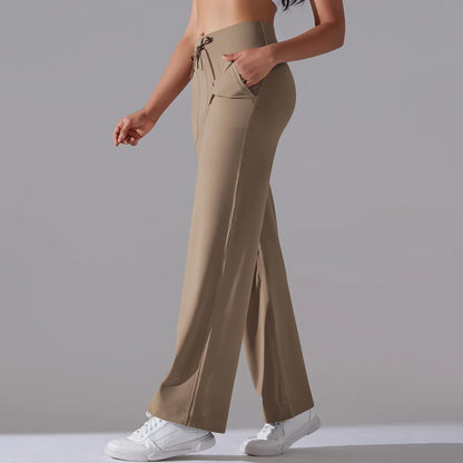 Yoga Straight Leg Sweatpant Straight Leg Women's Loose Tracksuit Pants Wide Leg Outdoor Gym Runing Casual Tracksuit Pants
