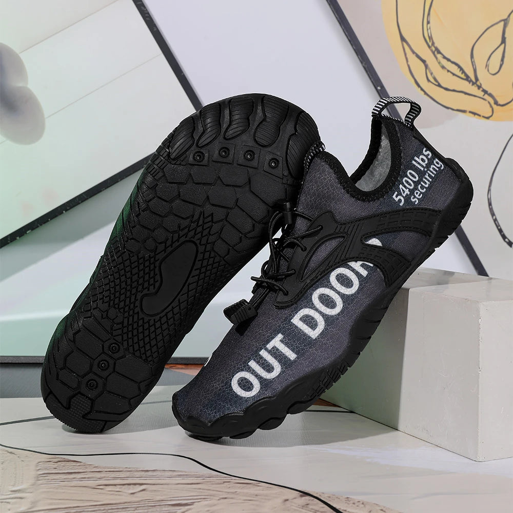 Men Water Shoes Swimming Barefoot Quick Dry Lightweight Aqua Sneakers Outdoor Sports Five Fingers Upstream Wading Shoes Summer Breathable Surfing Sandals Beach Trekking New Big Size