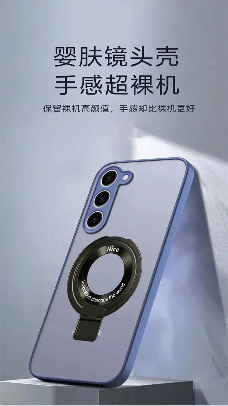 Luxury Matte Case For Samsung Galaxy S26 S25 Edge S24 FE S23 S22 S21 Ultra Plus A56 A26 A36 A16 A15 Magnetic Magsafe Cover