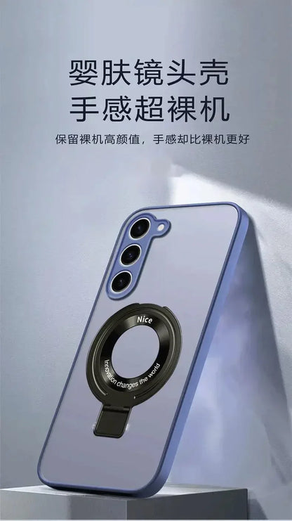 Luxury Matte Case For Samsung Galaxy S26 S25 Edge S24 FE S23 S22 S21 Ultra Plus A56 A26 A36 A16 A15 Magnetic Magsafe Cover