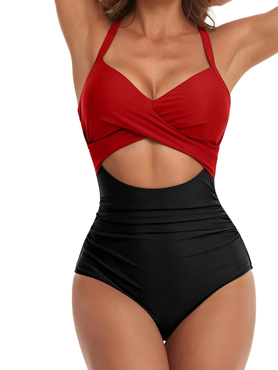 Strappy Hollow Out Swimwear Women 2026 Push Up Swimsuit Female One Piece Swimming Monokini Lady Padded Beachwear Bodysuit Summer