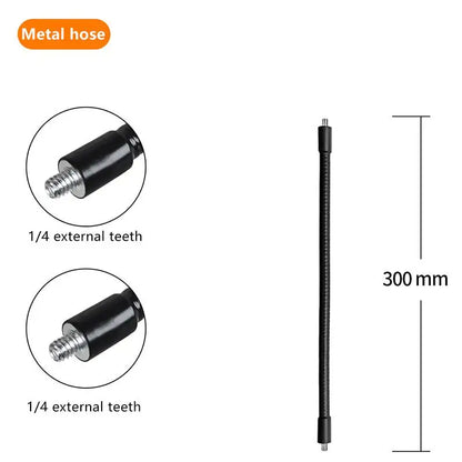 Flexible Metal Tube Rod Monopod Selfie Stick Stands With 1/4inch Screws Ball Head Extension Arm For Camera Phone Tripod