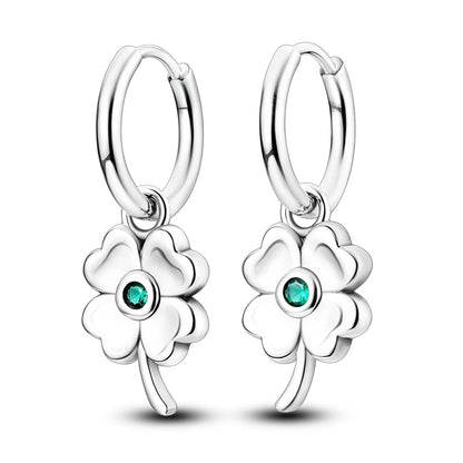 Sterling Silver Hoop Earrings – Zirconium Star Drop Style For Women’s Anniversary Jewelry Gift