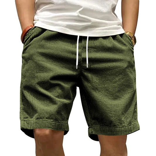Men's Corduroy Shorts – Soft Velour Casual Shorts