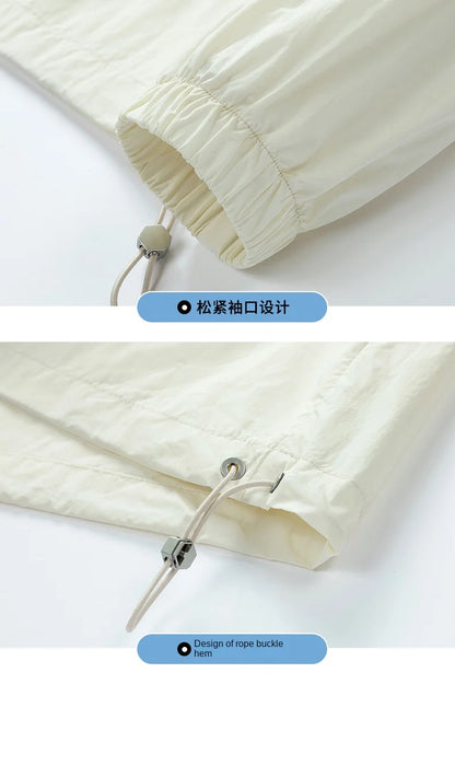 Summer New Hong Kong Style Couple Style Japanese and Korean Versatile Sunscreen Clothing Fashion Trend Versatile Outdoor Couple