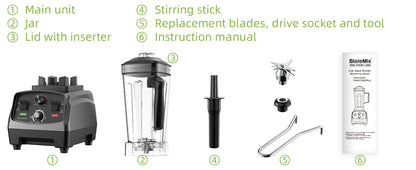 Heavy Duty Commercial Blender - 2200W Timer Mixer Juicer with 2L BPA Free Jar for Smoothies and Food Processing