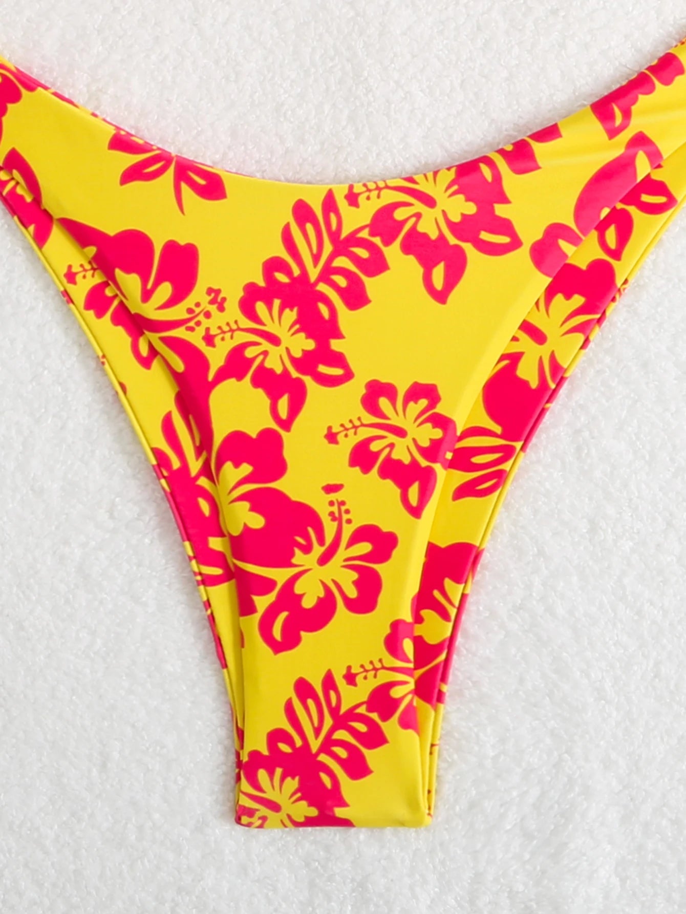 Retro Floral Bikini - High Waisted Lace Up Swimsuit | Summer Beachwear