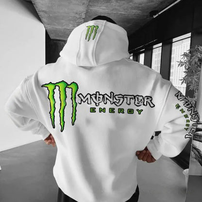 Monster Energy Hoodies – Charcoal Gray Streetwear Pullover For Men & Women