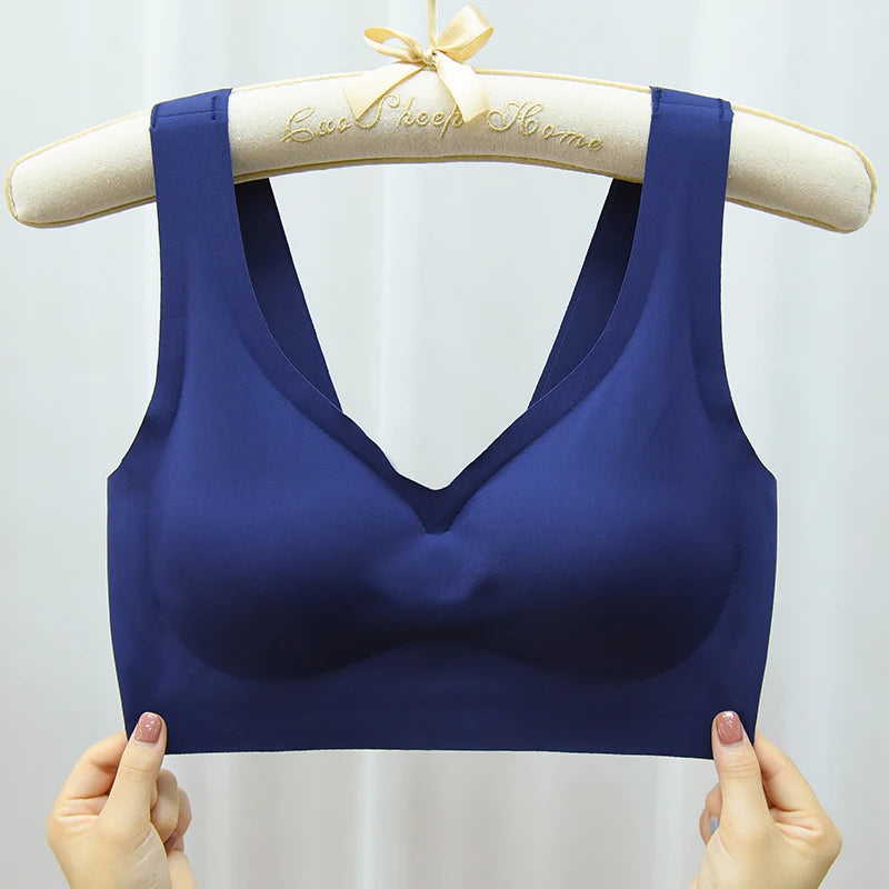 Seamless Sport Bra - Wireless Comfort Plus Size Bralette | Push Up, Lace Full Cup