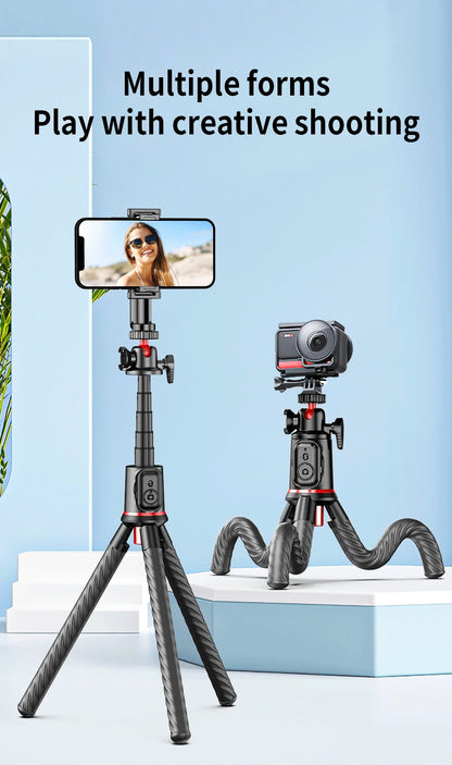 Wireless Bluetooth Selfie Stick for Smartphone Gopro Tripod for DSLR Camera with Octopus Legs for Xiaomi iPhone Huawei Samsung