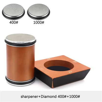 Rolling Knife Sharpener - 4 Angle Sharpening System With Diamond Whetstone Kit