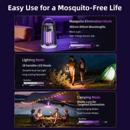 Solar Garden Light Fly Zapper Outdoor Solar Powered with Rechargeable Insect Fly Trap Garden Mosquito Killer Lamp Street Light