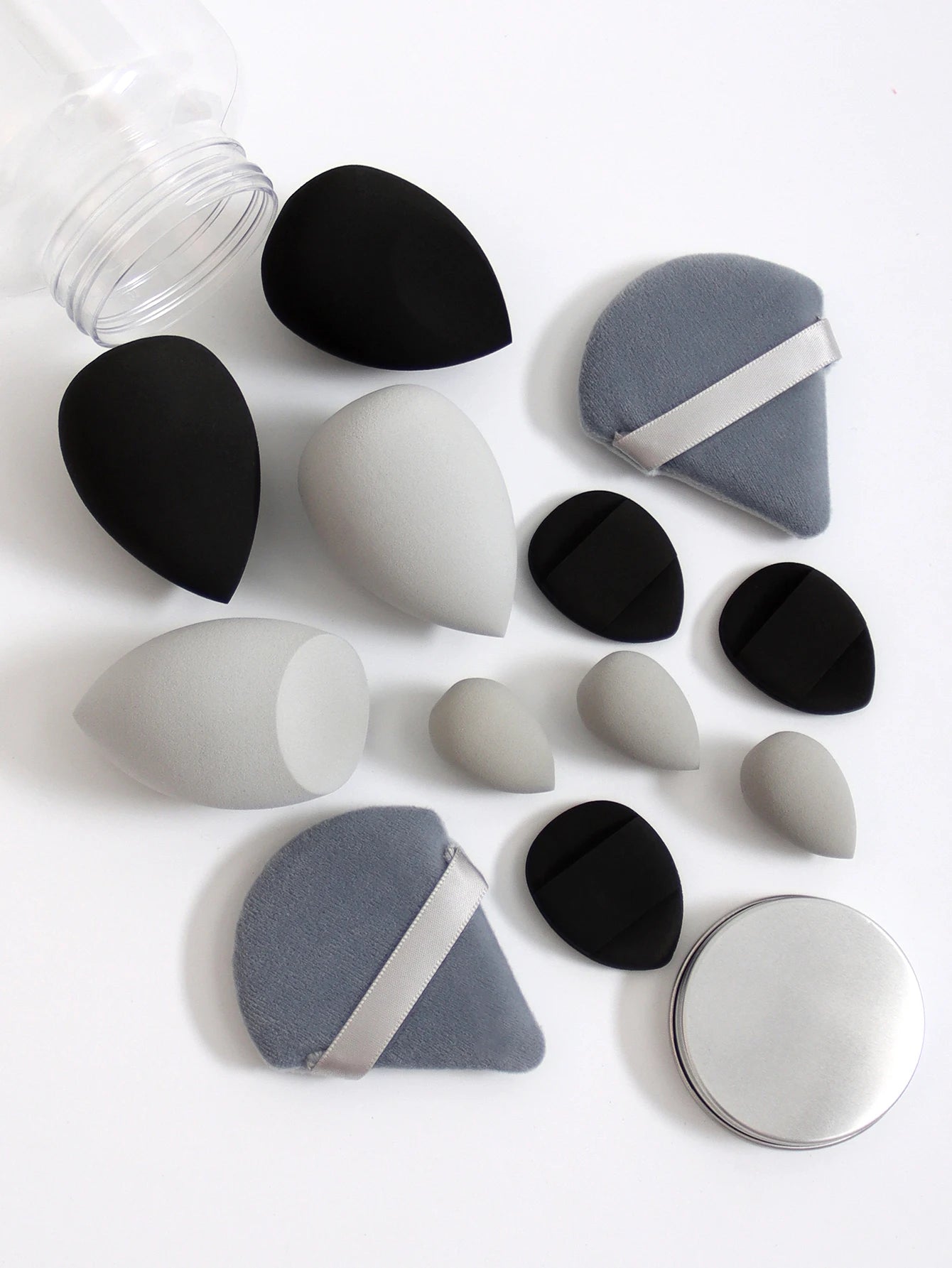 Makeup Sponge Set – 12 Piece Latex Free Sponges with Storage Jar for Wet Dry Use