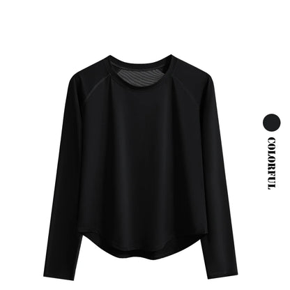 Women's Yoga Top – Long Sleeve Quick Dry Sportswear | Breathable, Flexible Workout Tee