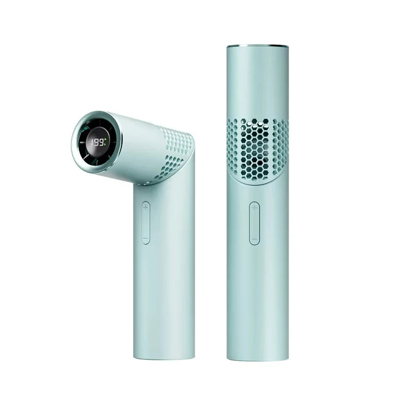 GF06 Lipstick Style Handheld Fan 199 Speeds, 3000mAh Rechargeable Portable Mini Turbo Fan, 90° Foldable Desktop/Neck Fan