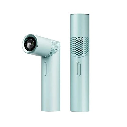 GF06 Lipstick Style Handheld Fan 199 Speeds, 3000mAh Rechargeable Portable Mini Turbo Fan, 90° Foldable Desktop/Neck Fan