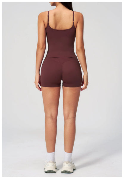 Summer Yoga Set 2 Pieces Women Tracksuit Workout Clothes Sports Outfits High Waist Shorts Fitness Sports Suit Female Gym Clothes