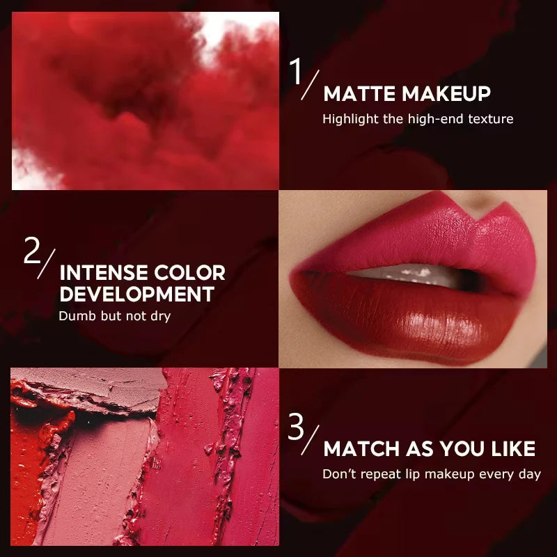 25-Color Matte Lip Palette – Highly Pigmented, Smooth & Blendable, 2-in-1 for Lips & Cheeks, Compact Makeup Palette, Long-Wear