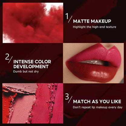 25-Color Matte Lip Palette – Highly Pigmented, Smooth & Blendable, 2-in-1 for Lips & Cheeks, Compact Makeup Palette, Long-Wear