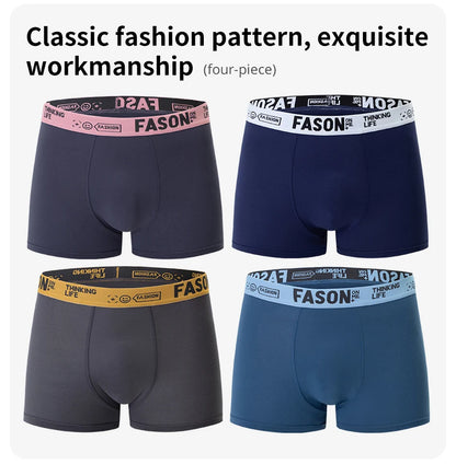4/10 Piece Set Of Men's Casual And Fashionable Underwear Comfortable Boxer Shorts Youth Plus Size Sports Cycling Elastic Shorts