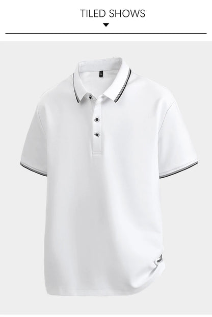 Oversized Men 7XL Polo Shirt 8XL 2026 Summer 95% Cotton Breathable Short Sleeve Collar Business Shirt Golf Man Top Clothes