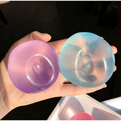 1/3pcs Cute Translucent Coconut Oil Squeeze Ball Appearance Plasticity Slow Rebound Stress Relief Fidget For Kids & Adult 6*6CM