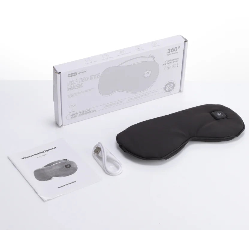 Electric Steam Heated Eye Mask for Dry Eyes Cordless Hot Compress Sleep Mask Portable Warm Eyemask Eye Fatigue Relief