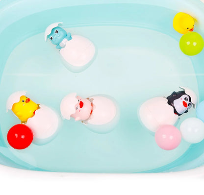 Bath Bathtub Toys for Toddlers 1 2 3 Years Old Duck Rotatable Waterwheel Bathroom Strong Suckers Water Scoop Fun Bath Toys Gifts