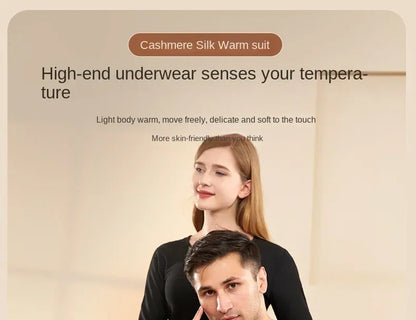 Men Wool Winter Long Sleeves Thermal Warm Thick Sweater Thermal Underwear Soft Fleece Lined Long Johns Set Thermal Clothes