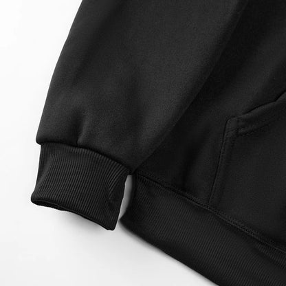 Chamois Leather Hooded Sweatshirt Men's Autumn Winter 2025 New Fleece-Lined Trendy Oversize Couple Pullover Jacket