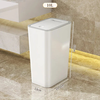 Odor Proof Trash Can - Modern Leakproof Kitchen  Bathroom Bin