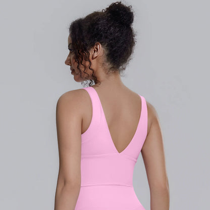 New Backless Yoga Vest for Woman Yoga Underwear with Chest Pad Summer Breathable Workout Top Running Shockproof Sports Bra