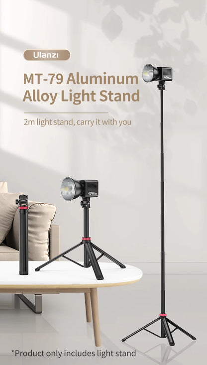Ulanzi MT-79 Extendable Tripod with 1/4'' Screw for DSLR Camera Smartphone Fill Light Microphone Tripod