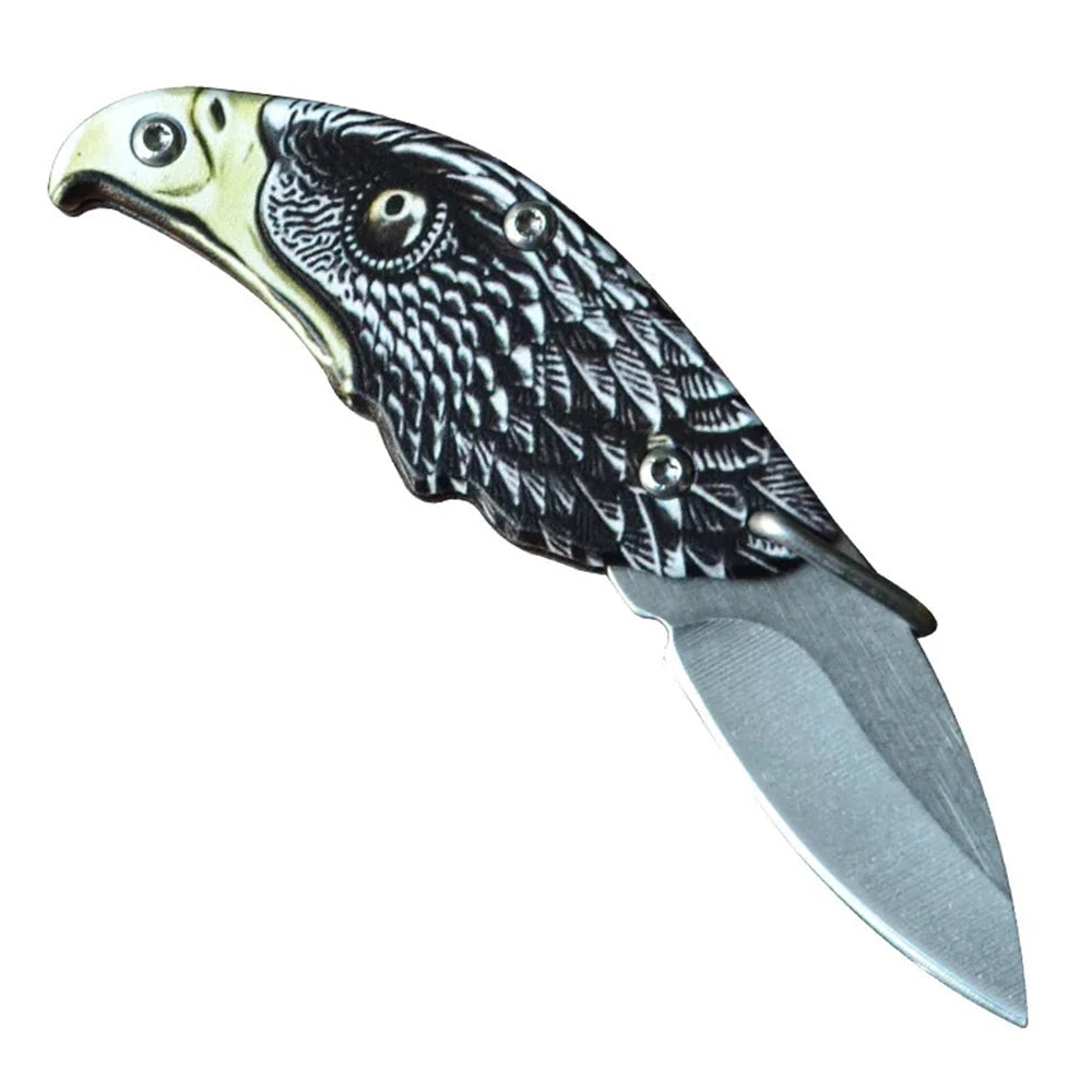 Folding Stainless Steel Knife - Portable Utility Paring Knife for Fruits and Vegetables