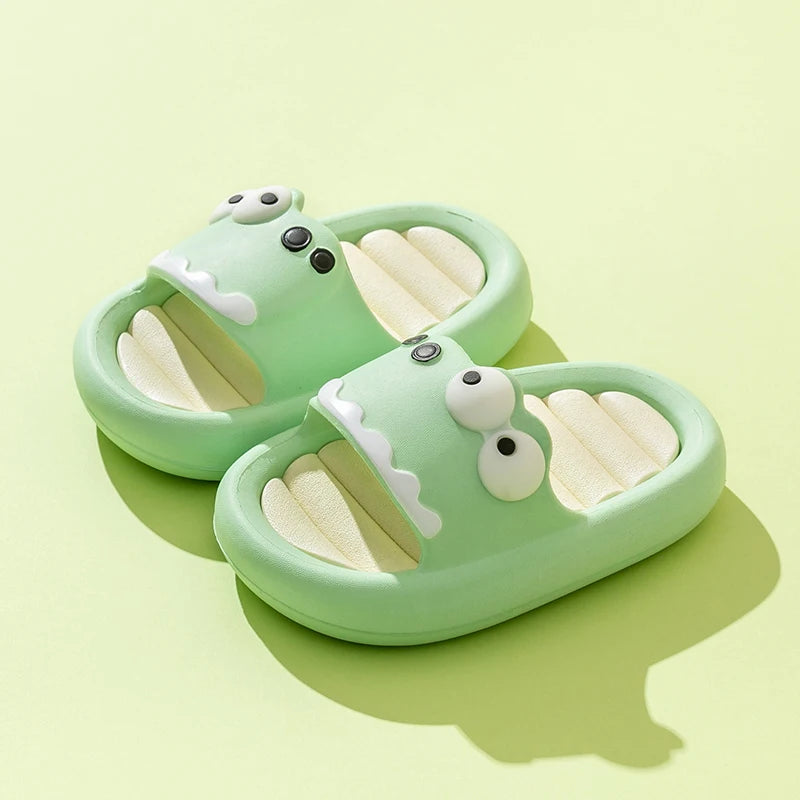 Children Dinosaur Slippers - Soft Soled Anti Skid Kids Summer Shoes Sandals
