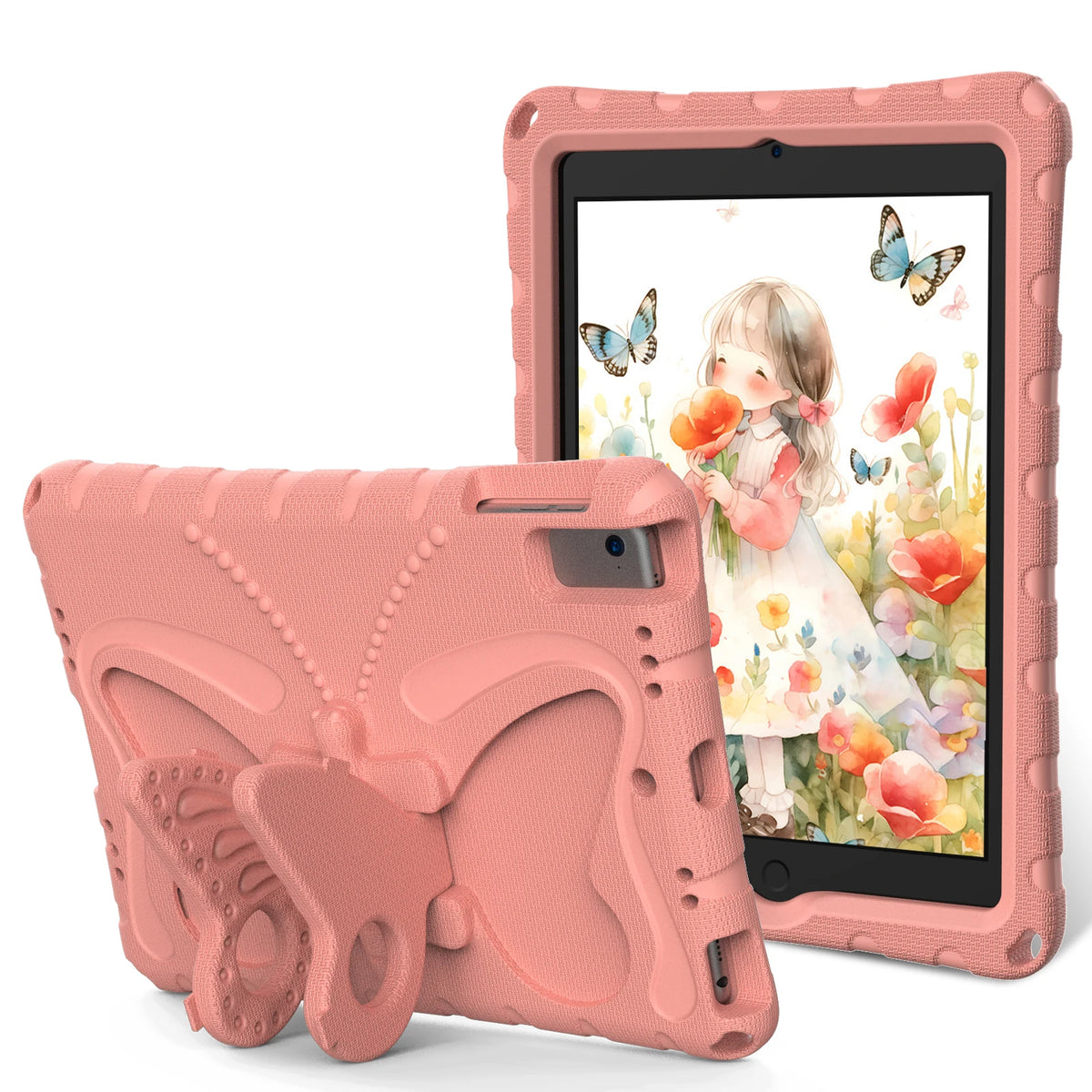 Cute Butterfly Kids Case For IPad 10.2 7th 8th 9th IPad Air3 Pro 10.5 Air 4 5 10.9 Pro 11 Shockproof Lightweight Case with Stand