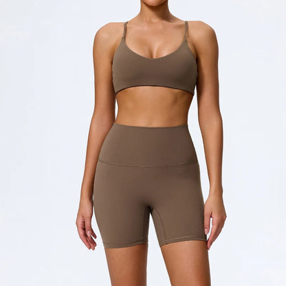 Women Sports Set – Summer Two Piece Gym Outfit With High Waist Leggings & Sleeveless Top