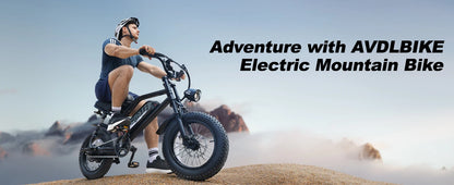 VDL Mountain Electric Bike , 16" Fat Tire Ebike, Wider Seat 250W Peak Motor, Removable Battery, Front Fork Suspension