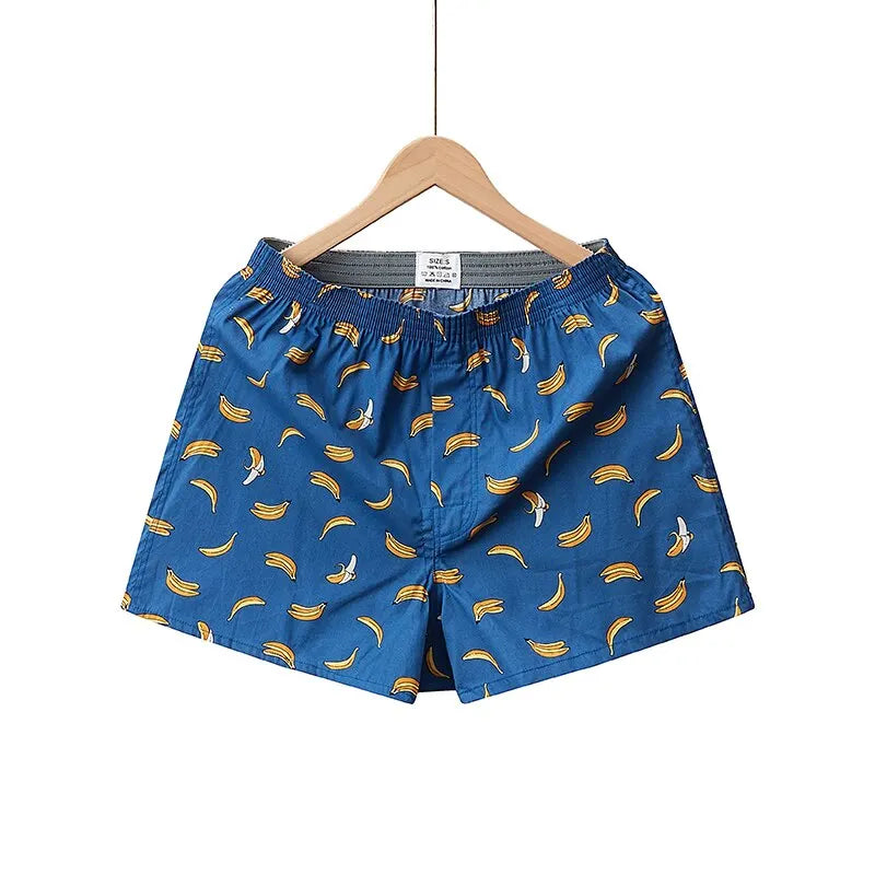 Men's Boxer Shorts Men Underwear 100% Cotton Loose Short Home Wear Comfortable Boxer Short Printed Men's Underwear Men Boxerpure