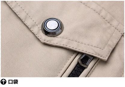 2023 new Pilot Bomber Jacket Coats Mens Cotton Cargo Jackets With Zipper Pockets Retro Casual Work Jacket Male Clothing Outwear